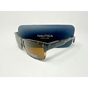 NEW Nautica Polarized Military Tortoise Sunglasses N6189s Medium 58-18-140 $145